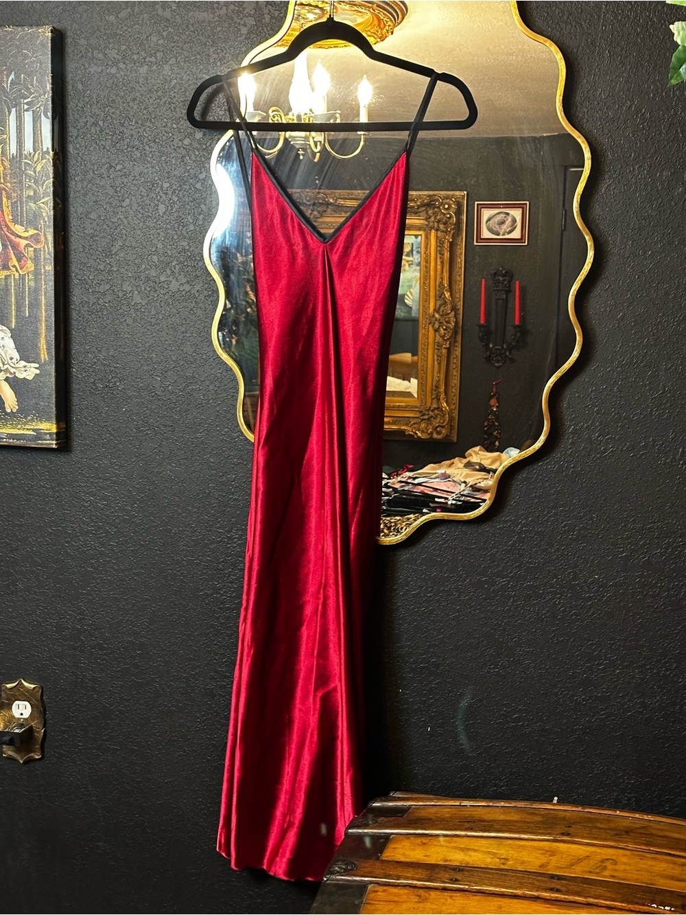 Red Satin Slip Dress - Women Intimates & Sleepwear